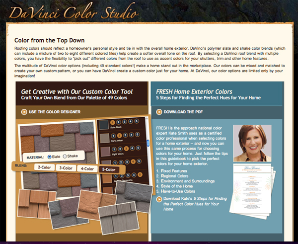 DaVinci Color Studio offers advice on selecting rubber slate roof or fake wood shake roofs