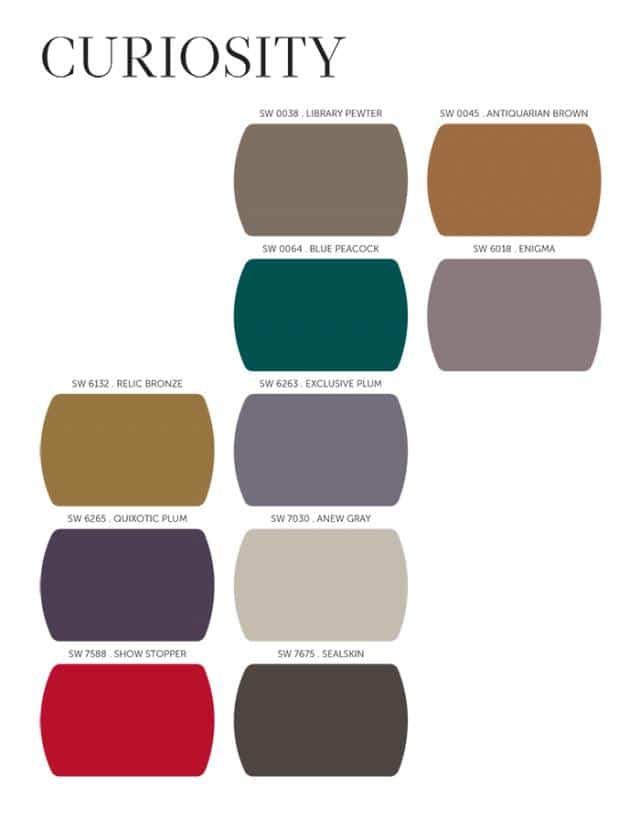 Exterior Color Trends 2014 Sherwin-Williams Curiosity Palette