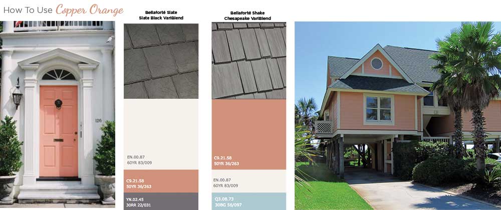 How to use color of the year copper orange on your home exterior
