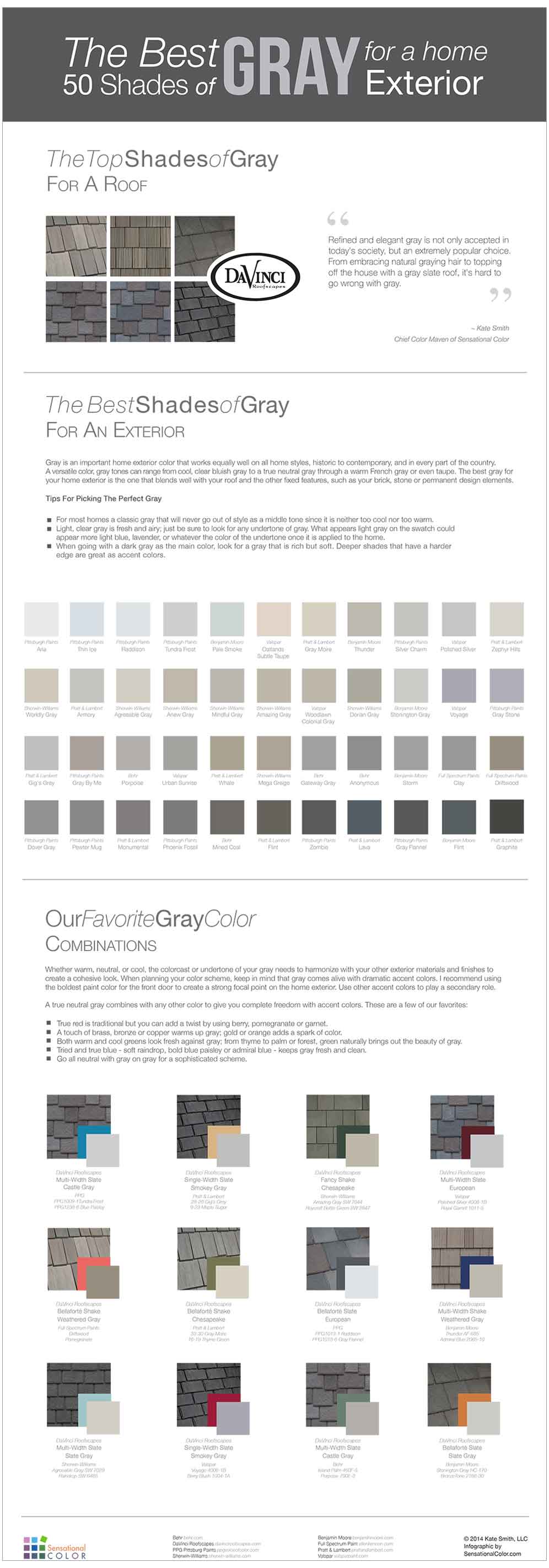 Best 50 Shades Of Gray For A Home Exterior Infographic