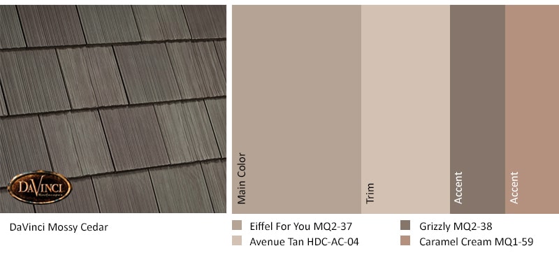 Mossy Cedar Roof exterior color schemes Nature Crafted Collection