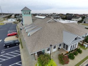 davinci, hurricane rated roof on captain george's seafood restaurant in north carolina