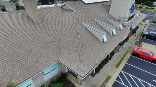 davinci, hurricane rated roof on captain george's seafood restaurant in north carolina