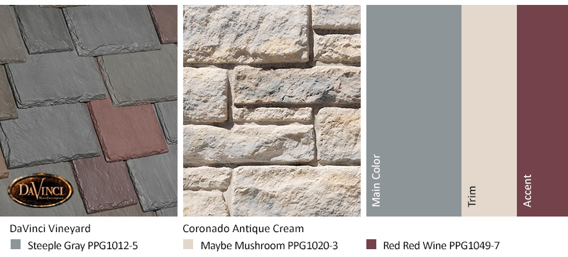Multi-Width Slate Vineyard Cream Stone Exterior Color Schemes