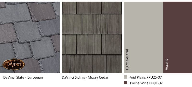 4. Multi-Width Slate – European – Mossy Cedar Shake Siding Exterior Color Schemes 