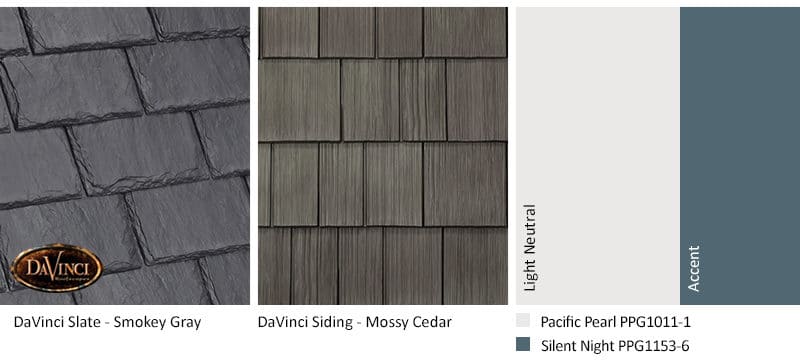 5. Single-Width Slate – Smokey Gray – Mossy Cedar Shake Siding Exterior Color Schemes 