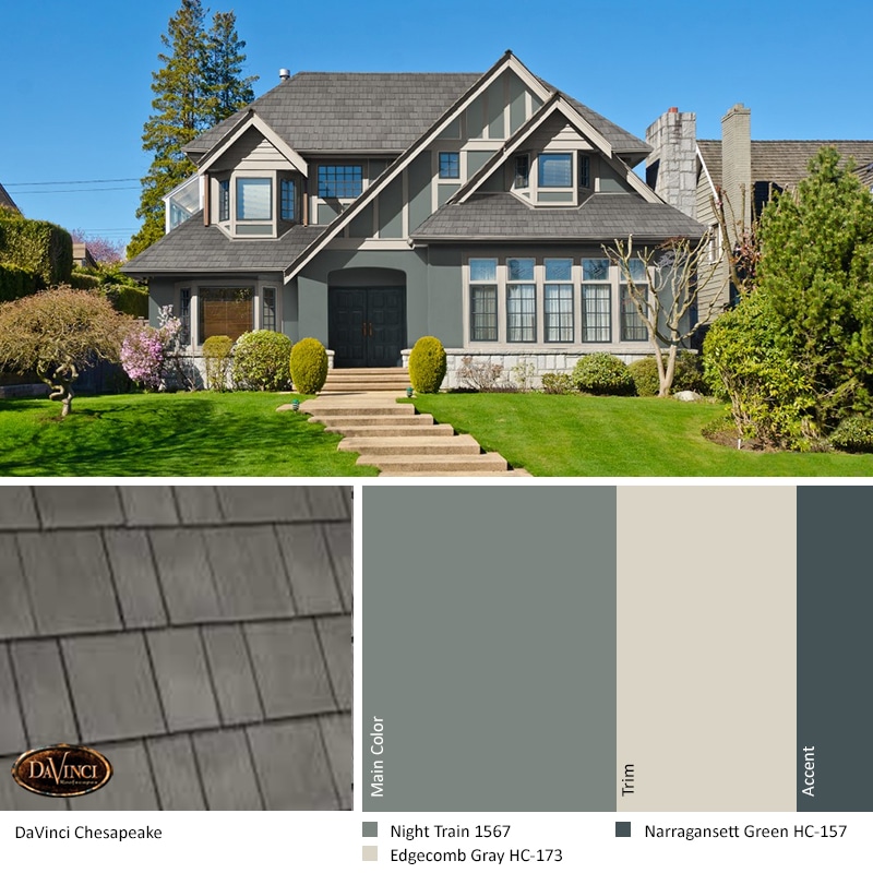 House Beautiful Colors - Photos & Ideas  Green exterior house colors,  House paint exterior, Green house exterior