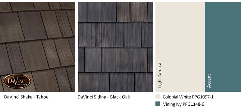 1. Select Shake – Tahoe – Black Oak Shake Siding Exterior Color Schemes