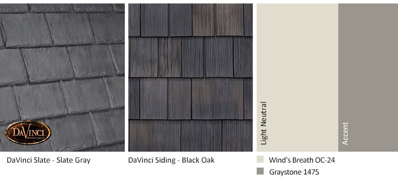 3. Province Slate – Slate Gray – Black Oak Shake Siding Exterior Color Schemes