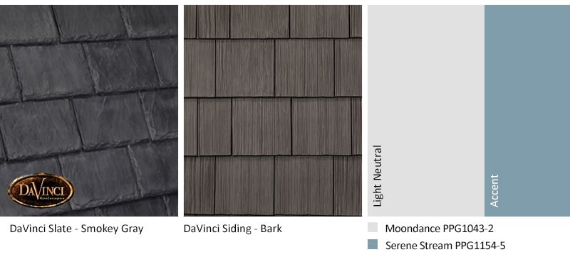 4. Province Slate – Smokey Gray – Bark Brown Shake Siding Exterior Color Schemes