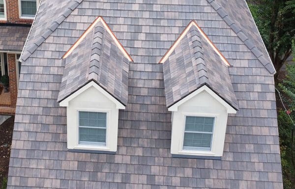 Roofing vocabulary - hipped end with dormers