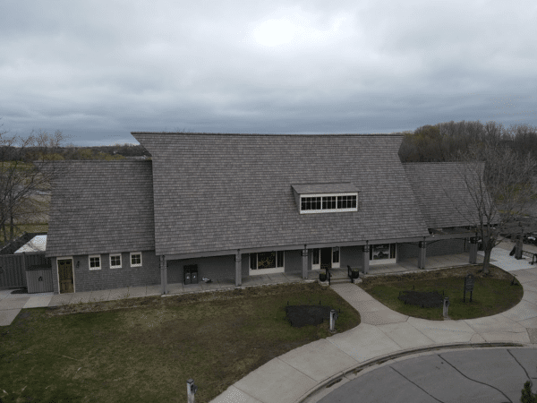 Although the Chaska Town Course clubhouse to composite roofing upgrade took place for an event, golfers will enjoy the long-lasting DaVinci roof for decades to come. 